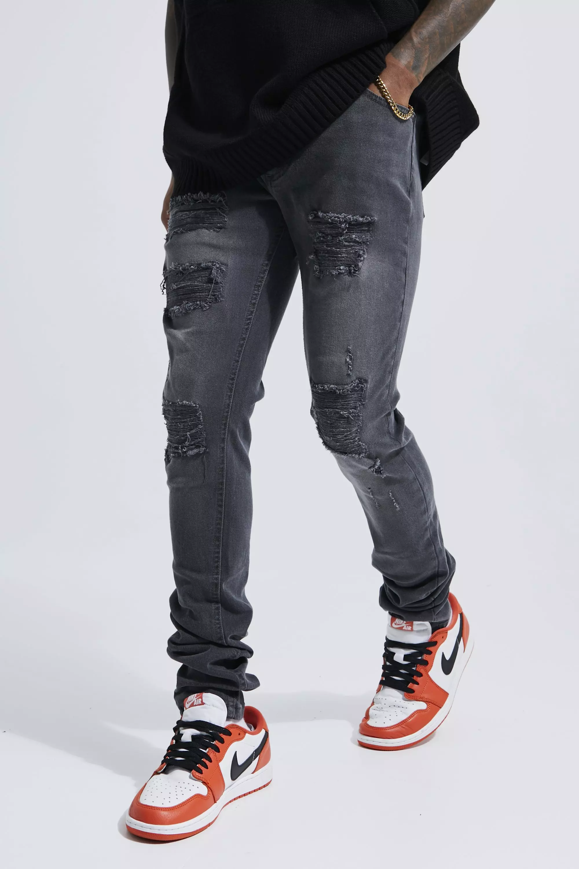 Stacked jeans hot sale mens